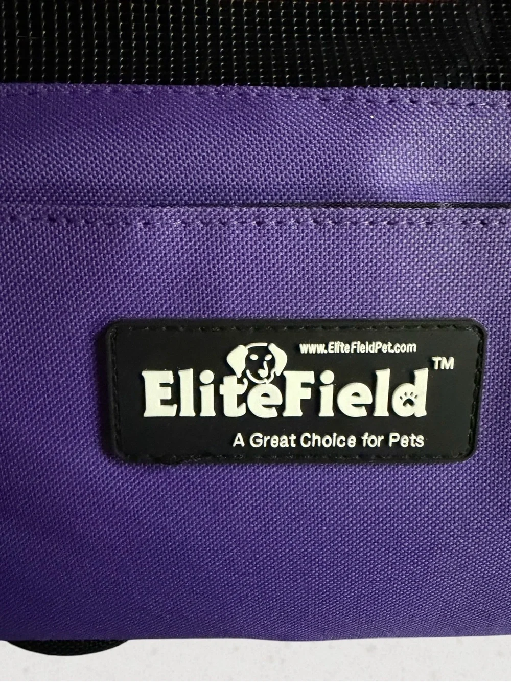 EliteField 2 Door Collapsible Soft Sided Dog Cat Pet Crate Purple Black Padded